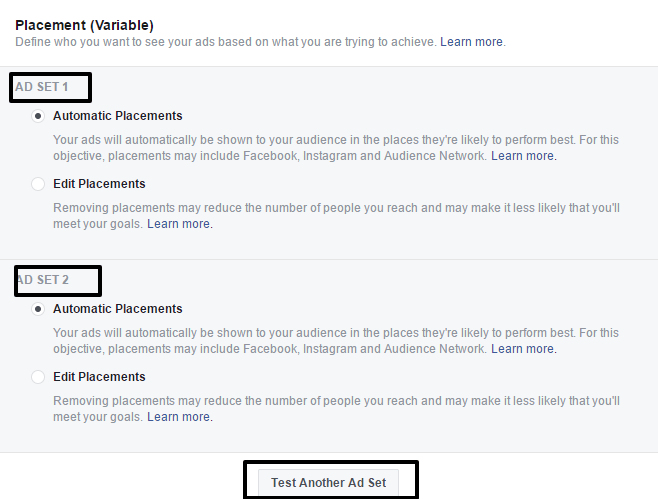 8 Facebook placement split testing