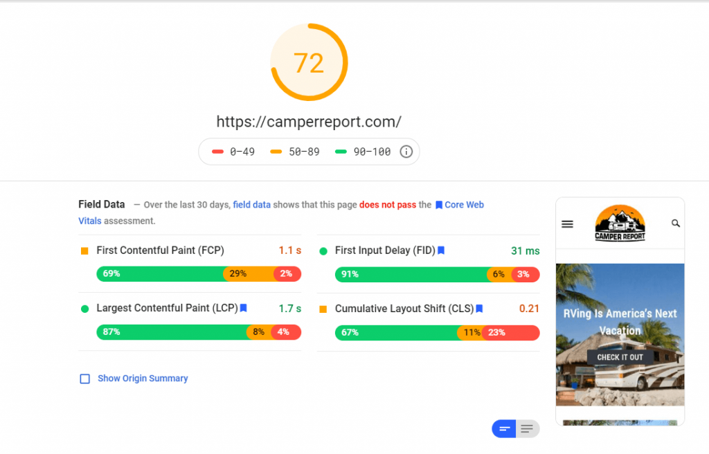 Google Pagespeed Insights