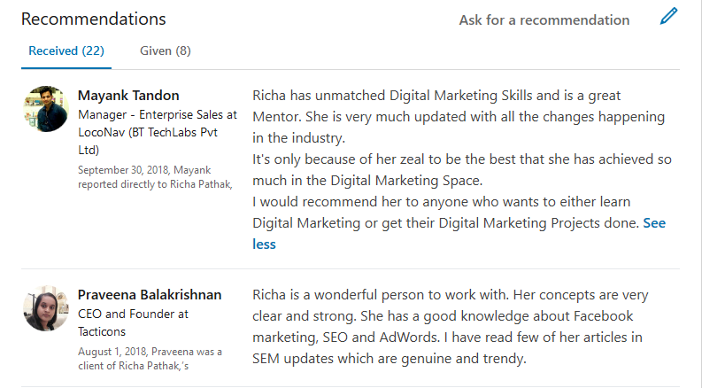 Richa Pathak Digital Marketing Consultant Trainer LinkedIn